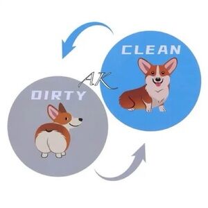 Corgi Double Sided Magnet 
Clean / Dirty 
Dishwasher / Laundry